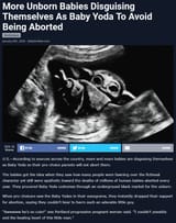 1534 - More Unborn Babies Disguising Themselves As Baby Yoda To Avoid Being Aborted - The Ba_ - babylonbee.com