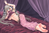 1girl, Azur Lane, formidable (azur lane), grey hair, huge breasts, Dancer, Belly s-219055170