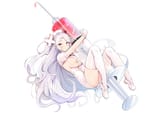 Konachan.com - 328543 anthropomorphism azur_lane bandaid blush breasts gloves gray_hair long_hair luse_maonang nurse panties sid