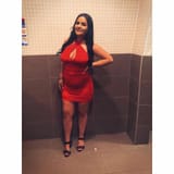 sophie rosewarn red dress red pedi no bra pokies