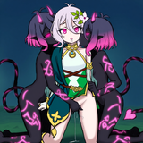 3girls, kokkoro (princess connect!), lifting another&#039;s clothes, expressionless, s-3084240143