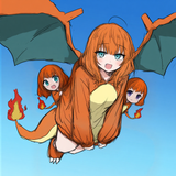 3girls, charmelion (cosplay), airborne, outstretched legs, flying, spread wings, s-4006428641