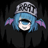 1girl, solo, zubat, fusion, blue eyes, personification, disembodied head, floati s-2971079947