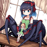 duo, female_female, extreme size difference, species_spider taur, species_living s-2071640072