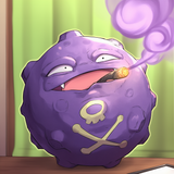 1other, koffing, smoking, marijuana, stoned, purple smoke, no humans, purple smo s-2609048081