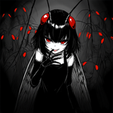 4+ girls, cockroach girl, red eyes, antennae, insect eyes, multiple girls, smil s-3864819719