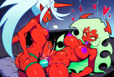 Vaginal, strap-on, .85__(In the style of panty _&amp;_stocking_with_garterbelt + sty s-3091478192