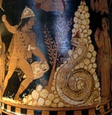 Cadmus fighting the dragon. ca. 350–340 BC
