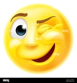 a-happy-winking-emoji-emoticon-smiley-face-character-winking-one-eye-F0H3MM