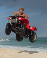 JumpingATVonBeach