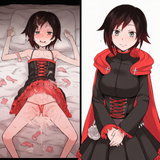 [[terasu_mc]], [[ruby rose]], lying flat on her back with her legs spread, skirt s-3233092194