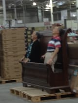 going bed shopping at costco with the other