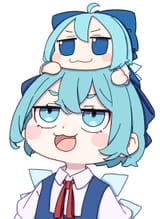 smol cirno medium cirno fumo