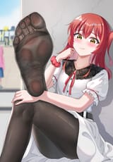 Ikuyo Kita, tight, The soles of feet in socks 喜多
