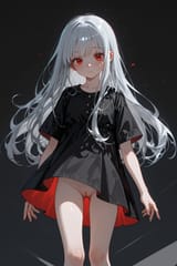 139609-2890181942-preteen girl long hair silver hair red eyes freckles, cleft of venus, dressed, (floating shadow_1.5)