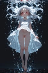 139613-2657686259-preteen girl long hair silver hair red eyes freckles, cleft of venus, dressed, (floating down_1.5)