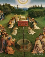 4-the-adoration-of-the-mystic-lamb-from-the-ghent-altarpiece-detail-of-lower-half-of-central-panel-1432-hubert-jan-van-eyck