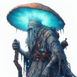 mushroom man blue
