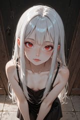 139702-2653303068-preteen girl long hair silver hair red eyes freckles, posing, high angle