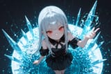 139745-3155153671-preteen girl long hair silver hair red eyes freckles, posing, high angle, hebe, ice magic, [_side boob_0.4]