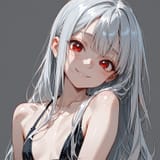 139819-3058895573-Sketch style, Loli girl long hair silver hair red eyes freckles, smile, posing