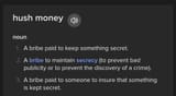 hush money