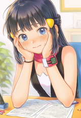 1girl, Dawn (pokemon), crying, desk, hands on own face, paper, pencil, office s-63563477
