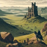 castle and the green valley