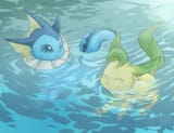 __vaporeon_and_leafeon_pokemon_drawn_by_paro_sorageshiki__cd126c5954c5d2178a860f57405722ff