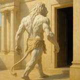 marble lion leaves