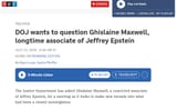 Trump&#039;s DOJ wants to question Ghislaine Maxwell