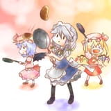 sakuya teaches flan remi to flip pancakes