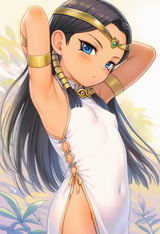 1girl, Ishizu Ishtar, loli, aged down, dark skin, dark-skinned female, side slit s-611281512
