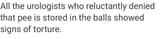 Proof of the Conspiracy to Deny Testicular Urine Inventory