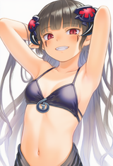 1girl, yu-gi-oh!, knightmare corruptor iblee, black hair, long hair, bodycon, b s-2047117335