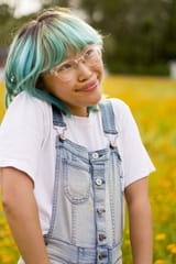 blue hair cutie
