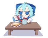 cirno toast and milk