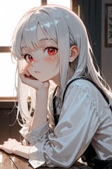 140119-2158834006-preteen girl long hair silver hair red eyes freckles, leaning in