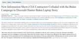 2024-06-25 New Information Shows CIA Contractors Colluded with the Biden Campaign to Discredit Hunter Biden Laptop Story - Big Tech Censorship Government Collusion