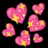 Hearts Pink Stars Love Like