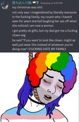 Clown wig tranny