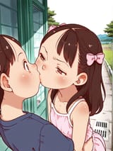 2131242862-1029039988-1102-masterpiece, best quality, amazing quality, 1girl, loli, child, sexy, Seal brown hair bow, disgust, 2girls, kissing, atmospheric
