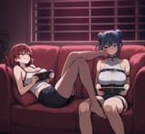 barefoot, beautiful legs, Yu-Gi-Oh! Couch Sharing