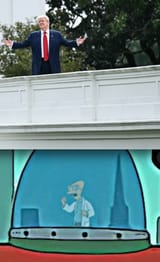Dumbfuck retard on White House roof