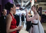 maggie and elle cute backstage