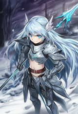 1girl, loli, aged down, armor, spear s-580340074