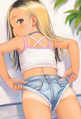 1girl, loli, aged down, immature female, gyaru, bleached hair, long nails, pain s-1211978010