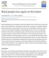 blacks narcissism