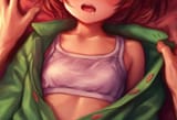 1girl, loli, aged down, close-up, training bra, pajamas, open clothes, unbuttone s-1111927853