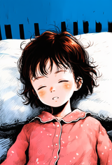 1girl, loli, aged down, immature female, sleeping, asleep, pink pajamas, nightgo s-3297103815